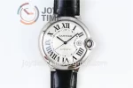 Cartier Ballon Bleu AF 1:1 Best Edition SS 42mm Crocodile leather Strap A2892