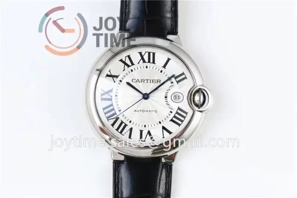 Cartier Ballon Bleu AF 1:1 Best Edition SS 42mm Crocodile leather Strap A2892