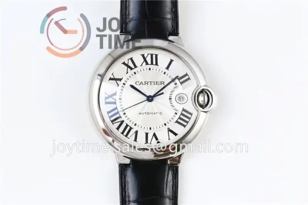 Cartier Ballon Bleu AF 1:1 Best Edition SS 42mm Crocodile leather Strap A2892