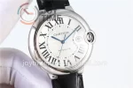 Cartier Ballon Bleu AF 1:1 Best Edition SS 42mm Crocodile leather Strap A2892