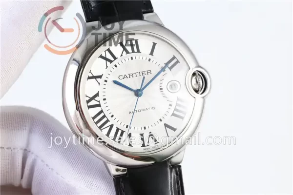 Cartier Ballon Bleu AF 1:1 Best Edition SS 42mm Crocodile leather Strap A2892