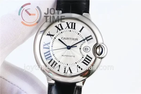 Cartier Ballon Bleu AF 1:1 Best Edition SS 42mm Crocodile leather Strap A2892