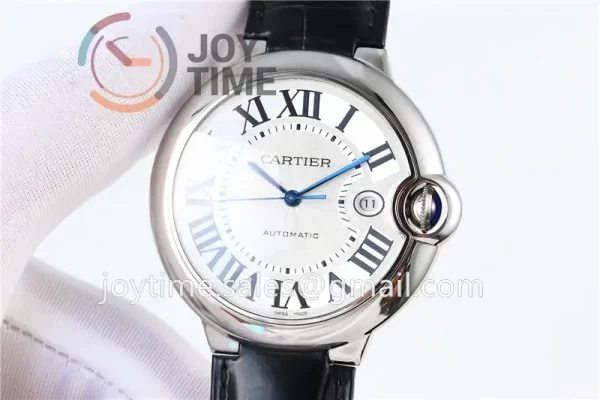 Cartier Ballon Bleu AF 1:1 Best Edition SS 42mm Crocodile leather Strap A2892