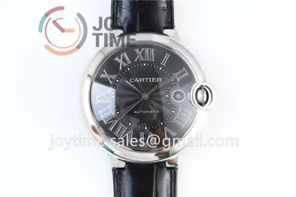 Cartier Ballon Bleu AF 1:1 Best Edition SS 42mm Crocodile leather Strap A2892