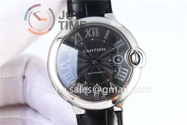 Cartier Ballon Bleu AF 1:1 Best Edition SS 42mm Crocodile leather Strap A2892