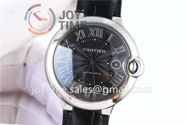 Cartier Ballon Bleu AF 1:1 Best Edition SS 42mm Crocodile leather Strap A2892