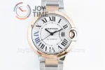 Cartier Ballon Bleu V6F 1:1 Best Edition SS 33mm RG Bezel SS/RG Bracelet NH05A