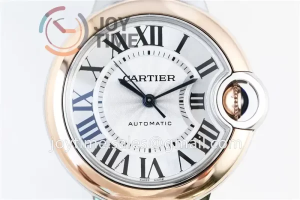 Cartier Ballon Bleu V6F 1:1 Best Edition SS 33mm RG Bezel SS/RG Bracelet NH05A