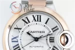 Cartier Ballon Bleu V6F 1:1 Best Edition SS 33mm RG Bezel SS/RG Bracelet NH05A