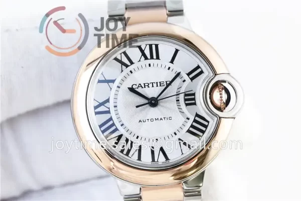 Cartier Ballon Bleu V6F 1:1 Best Edition SS 33mm RG Bezel SS/RG Bracelet NH05A