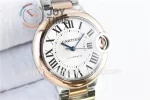 Cartier Ballon Bleu V6F 1:1 Best Edition SS 33mm RG Bezel SS/RG Bracelet NH05A