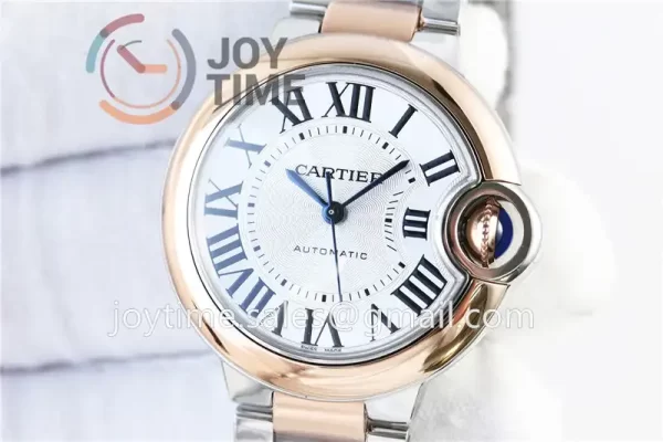 Cartier Ballon Bleu V6F 1:1 Best Edition SS 33mm RG Bezel SS/RG Bracelet NH05A