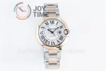 Cartier Ballon Bleu V6F 1:1 Best Edition SS 33mm RG Bezel SS/RG Bracelet NH05A