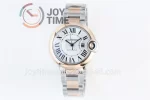 Cartier Ballon Bleu V6F 1:1 Best Edition SS 33mm RG Bezel SS/RG Bracelet NH05A