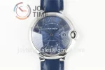 Cartier Ballon Bleu V6F 1:1 Best Edition SS 42mm Alligator Leather Strap A1847