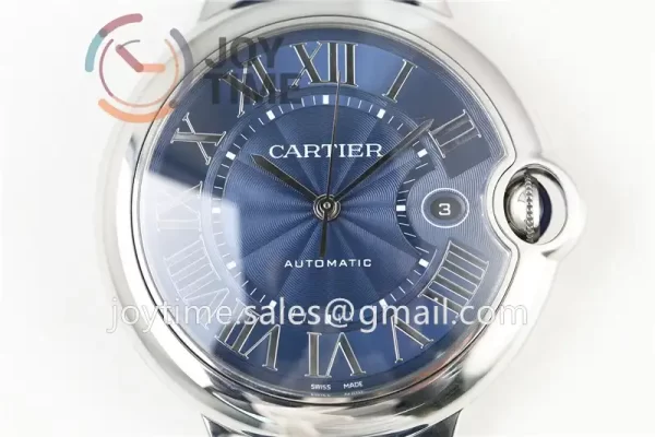 Cartier Ballon Bleu V6F 1:1 Best Edition SS 42mm Alligator Leather Strap A1847