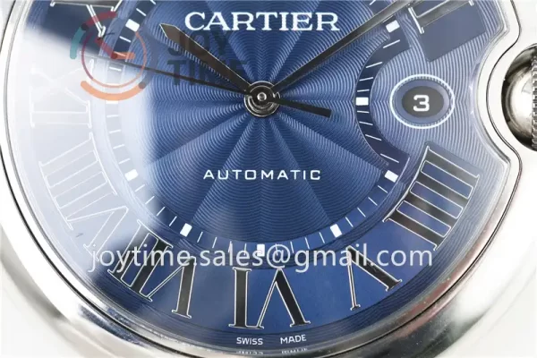 Cartier Ballon Bleu V6F 1:1 Best Edition SS 42mm Alligator Leather Strap A1847