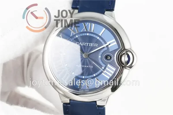 Cartier Ballon Bleu V6F 1:1 Best Edition SS 42mm Alligator Leather Strap A1847