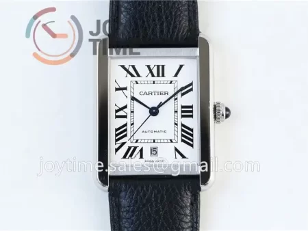 Cartier Ballon Tank Solo AF 1:1 Best Edition SS 31mm Alligator Leather Strap Miyota9015