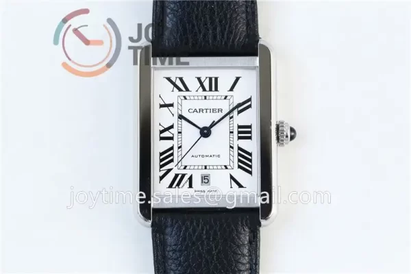 Cartier Ballon Tank Solo AF 1:1 Best Edition SS 31mm Alligator Leather Strap Miyota9015