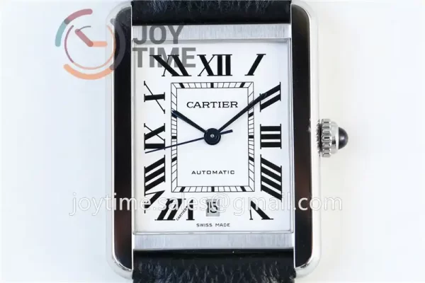 Cartier Ballon Tank Solo AF 1:1 Best Edition SS 31mm Alligator Leather Strap Miyota9015