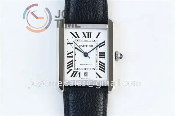 Cartier Ballon Tank Solo AF 1:1 Best Edition SS 31mm Alligator Leather Strap Miyota9015