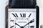 Cartier Ballon Tank Solo AF 1:1 Best Edition SS 31mm Alligator Leather Strap Miyota9015