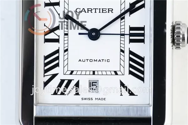 Cartier Ballon Tank Solo AF 1:1 Best Edition SS 31mm Alligator Leather Strap Miyota9015