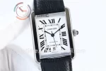 Cartier Ballon Tank Solo AF 1:1 Best Edition SS 31mm Alligator Leather Strap Miyota9015