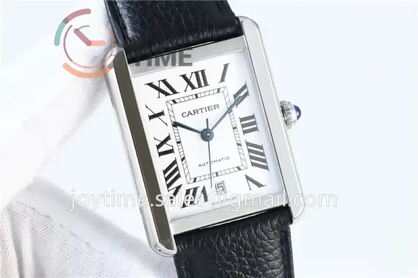 Cartier Ballon Tank Solo AF 1:1 Best Edition SS 31mm Alligator Leather Strap Miyota9015