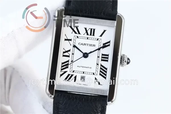 Cartier Ballon Tank Solo AF 1:1 Best Edition SS 31mm Alligator Leather Strap Miyota9015