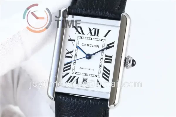 Cartier Ballon Tank Solo AF 1:1 Best Edition SS 31mm Alligator Leather Strap Miyota9015