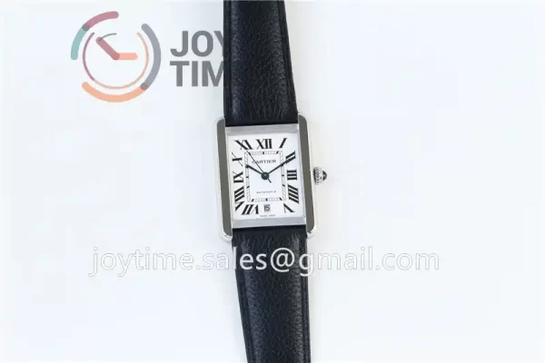 Cartier Ballon Tank Solo AF 1:1 Best Edition SS 31mm Alligator Leather Strap Miyota9015