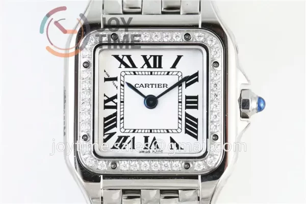 Cartier Ballon Panthère Ladies K11 1:1 Best Edition SS 22mm Diamond Bezel SS Bracelet Quartz