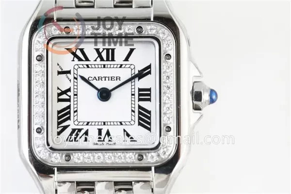 Cartier Ballon Panthère Ladies K11 1:1 Best Edition SS 22mm Diamond Bezel SS Bracelet Quartz