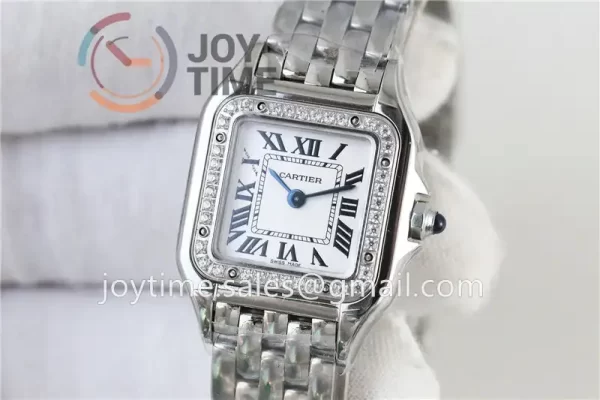 Cartier Ballon Panthère Ladies K11 1:1 Best Edition SS 22mm Diamond Bezel SS Bracelet Quartz