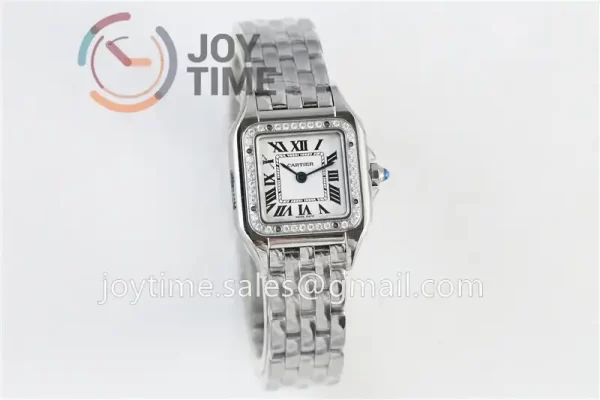 Cartier Ballon Panthère Ladies K11 1:1 Best Edition SS 22mm Diamond Bezel SS Bracelet Quartz