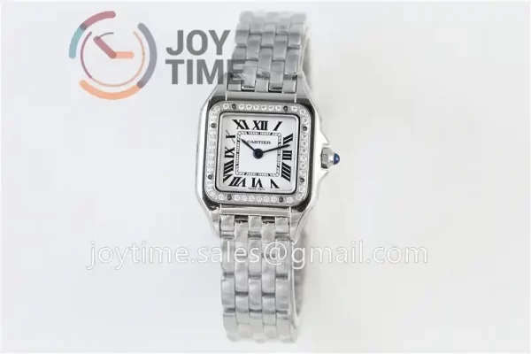 Cartier Ballon Panthère Ladies K11 1:1 Best Edition SS 22mm Diamond Bezel SS Bracelet Quartz