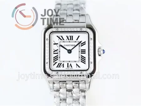 Cartier Ballon Panthère Ladies K11 1:1 Best Edition SS 27mm Diamond Bezel SS Bracelet Quartz