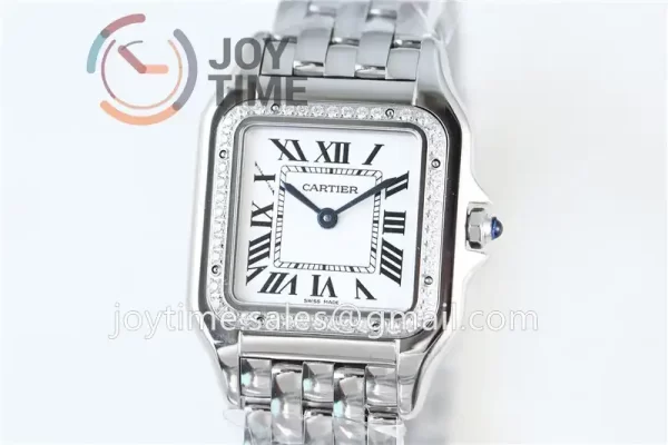 Cartier Ballon Panthère Ladies K11 1:1 Best Edition SS 27mm Diamond Bezel SS Bracelet Quartz