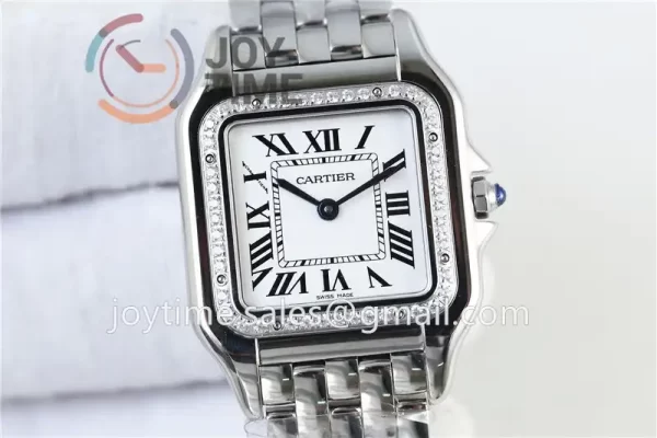 Cartier Ballon Panthère Ladies K11 1:1 Best Edition SS 27mm Diamond Bezel SS Bracelet Quartz