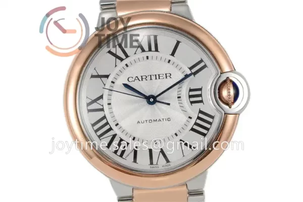 Cartier Ballon Bleu V6F 1:1 Best Edition SS 36mm RG Bezel SS/RG Bracelet NH05A