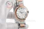 Cartier Ballon Bleu V6F 1:1 Best Edition SS 36mm RG Bezel SS/RG Bracelet NH05A