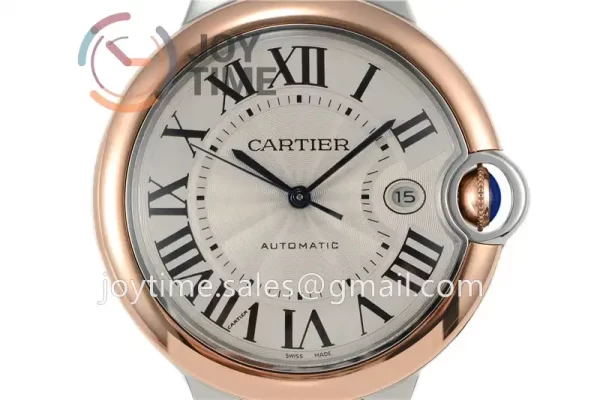 Cartier Ballon Bleu V6F 1:1 Best Edition SS 42mm RG Bezel SS/RG Bracelet A2824