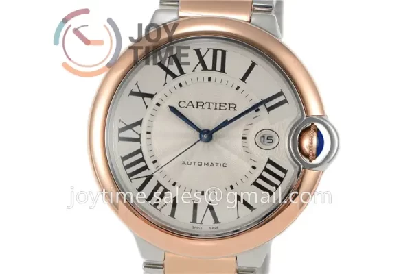 Cartier Ballon Bleu V6F 1:1 Best Edition SS 42mm RG Bezel SS/RG Bracelet A2824