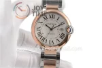 Cartier Ballon Bleu V6F 1:1 Best Edition SS 42mm RG Bezel SS/RG Bracelet A2824