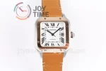 Cartier Santos de Cartier V6F 1:1 Best Edition SS 35mm RG Bezel Leather Strap A1847