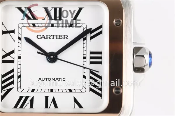 Cartier Santos de Cartier V6F 1:1 Best Edition SS 35mm RG Bezel Leather Strap A1847