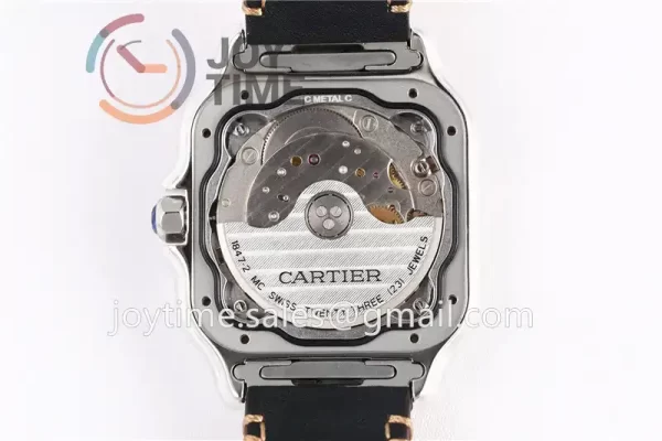 Cartier Santos de Cartier V6F 1:1 Best Edition SS 35mm RG Bezel Leather Strap A1847