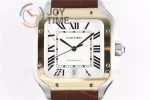 Cartier Santos de Cartier V6F 1:1 Best Edition SS 40mm YG Bezel Leather Strap A1847